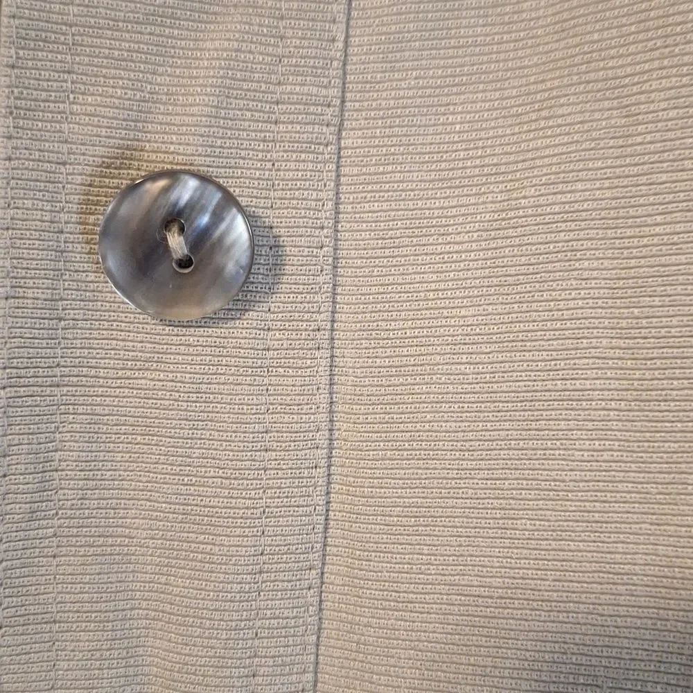 TravelSmith womens 100% silk shirt jacket blazer shaket khaki tan size XL - Picture 6 of 6
